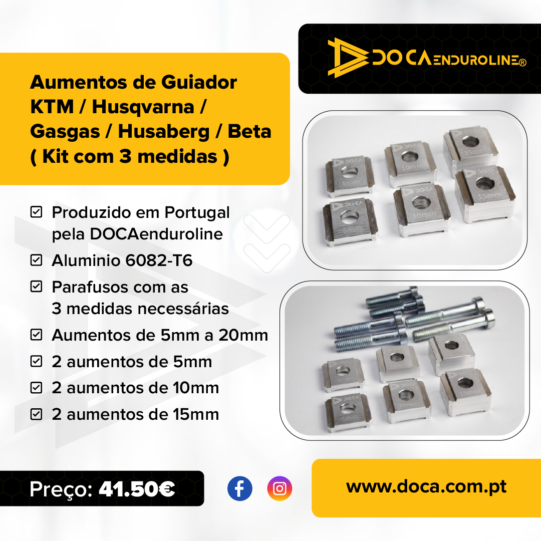 Aumentos de Guiador DOCA – KTM / Husqvarna / GasGas / Beta - Image 3